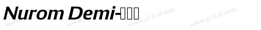 Nurom Demi字体转换